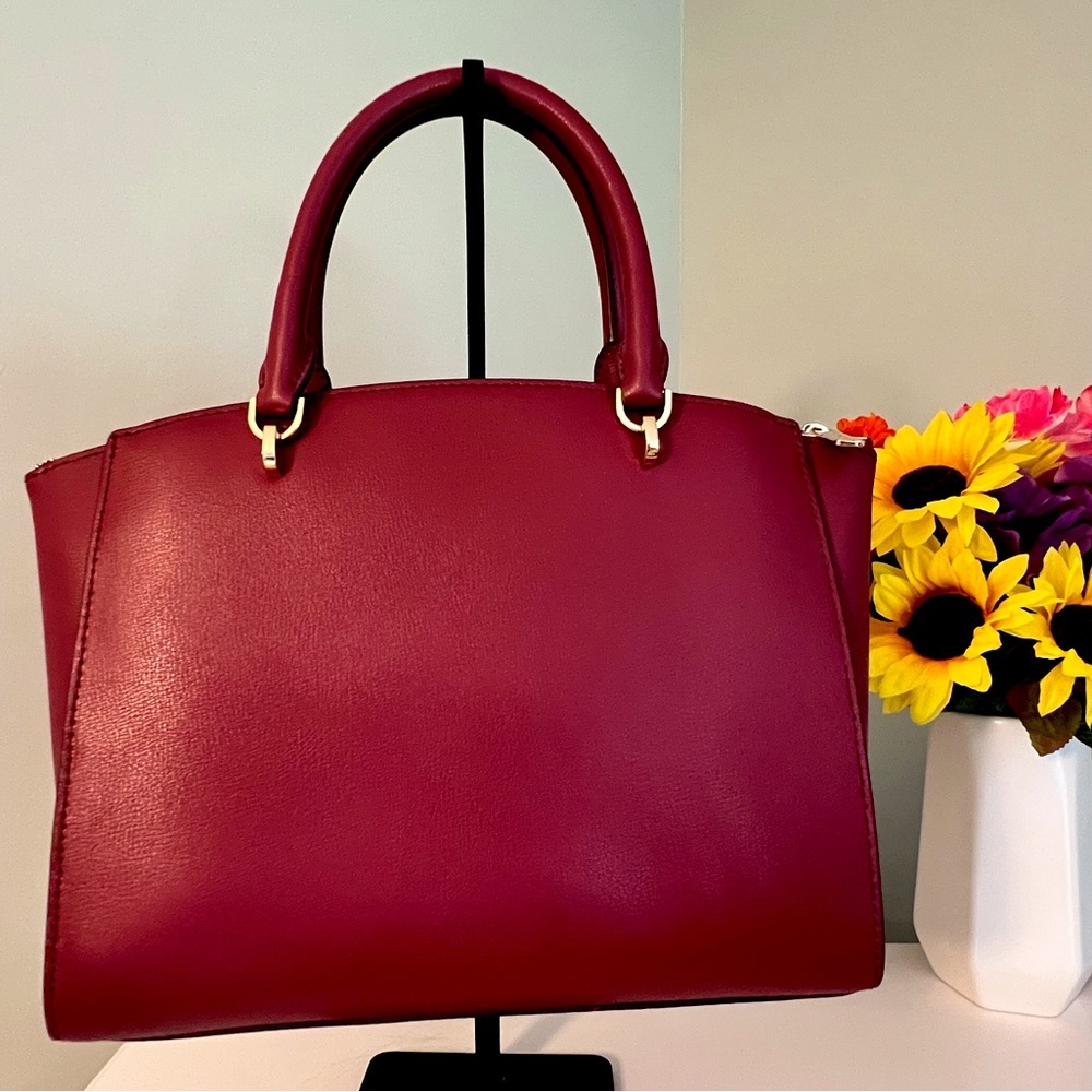 NWT Michael Kors Mulberry Ellis Large Leather Satchel - Picture 2 of 15
